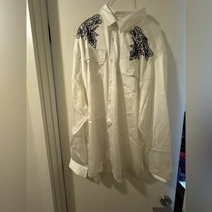 ASOS Design White Satin Shirt Men’s 3XL
